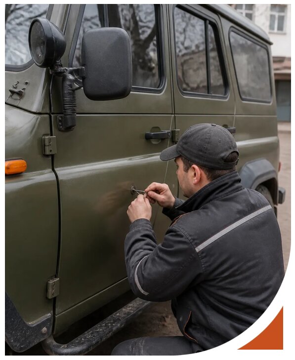 Профессиональное вскрытие автомобиля УАЗ без повреждений в Евпатории